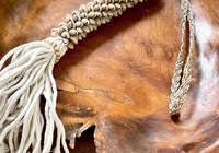 Beige Amond Curtain Ties With Seashells