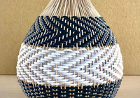 Black Ryaki Rattan Pendant Lampshade