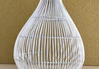 White Kariatis Rattan Pendant Light