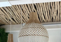 Cream Thalassa Rattan Pendant Light