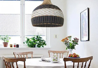 Black Thalassa Rattan Lampshade