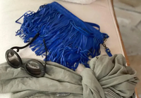 Electric Blue Cross Purse / Clutch